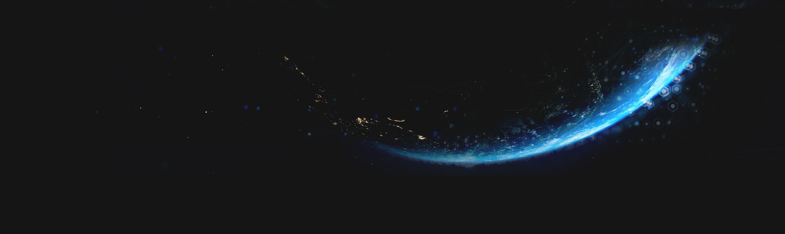 A view of the globe from outer space